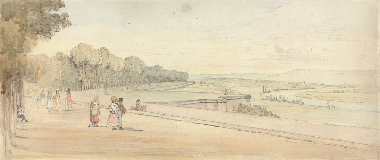 Terrace at St. Germain-en-Laye by Henry Edridge