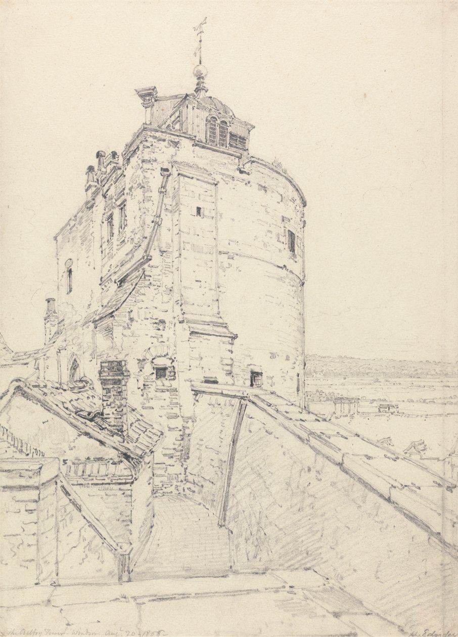 The Curfew Tower, Windsor by Henry Edridge