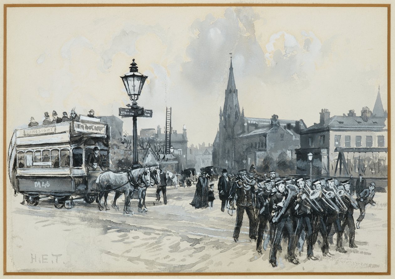 Ardwick Green and Methodist Free Church by Henry Edward Tidmarsh