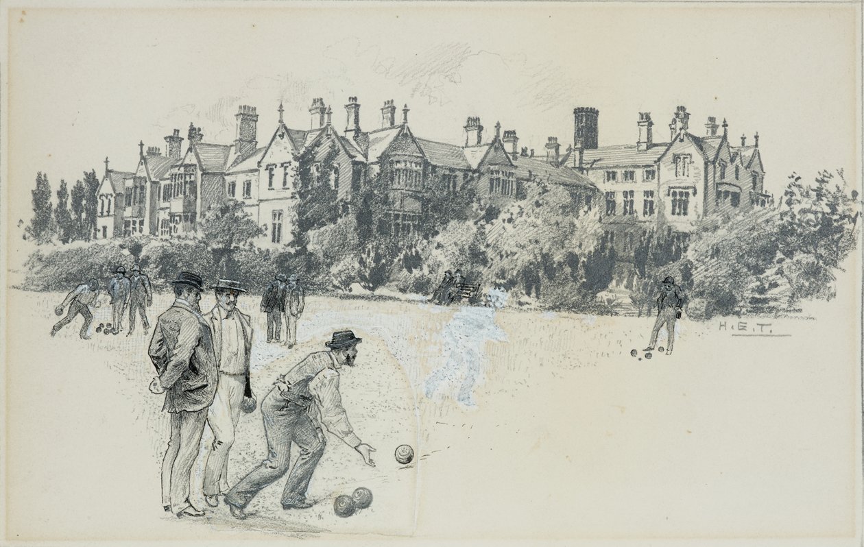 Cheadle Asylum from the Bowling Green by Henry Edward Tidmarsh
