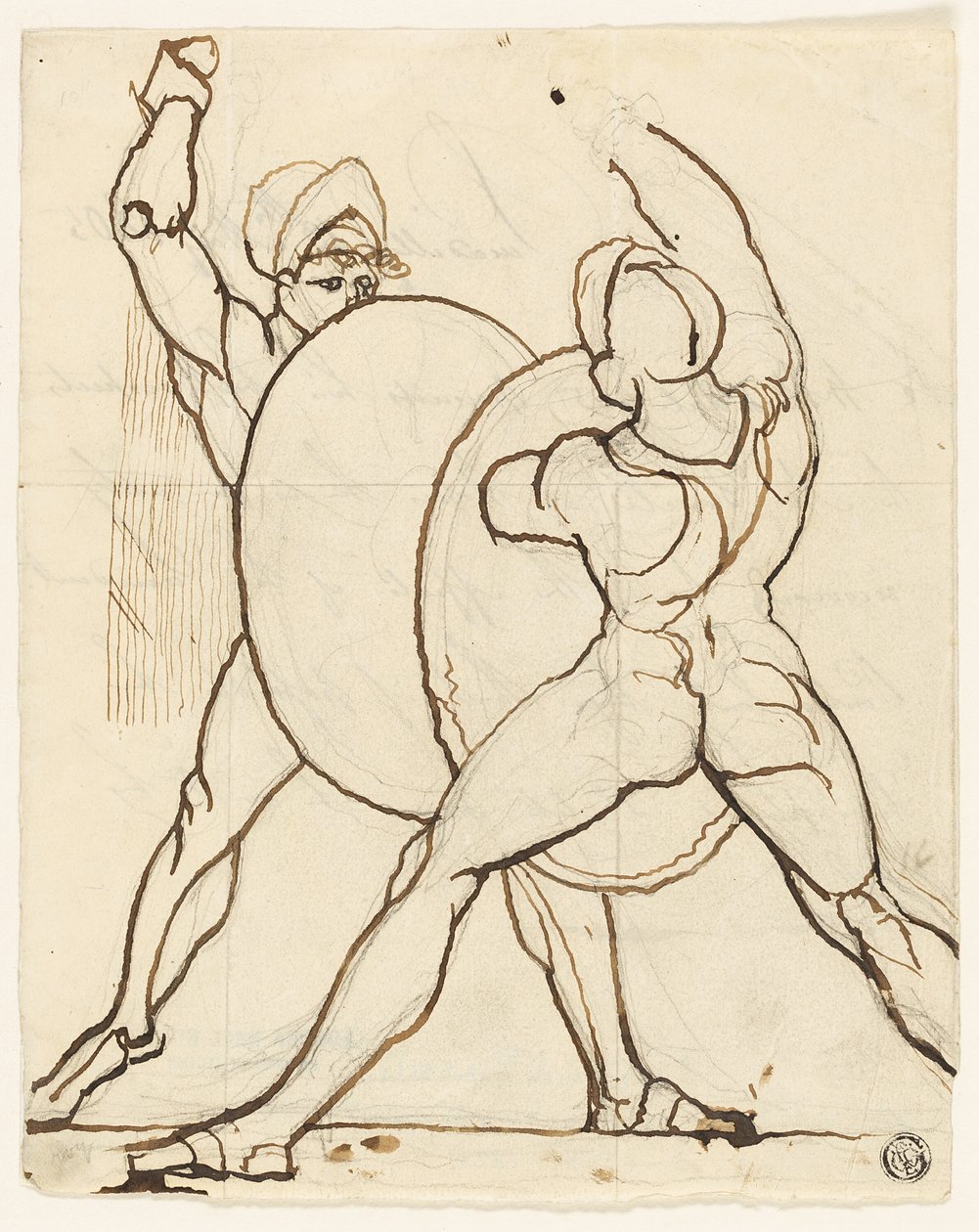 Combat of Two Greeks by Johann Heinrich Füssli