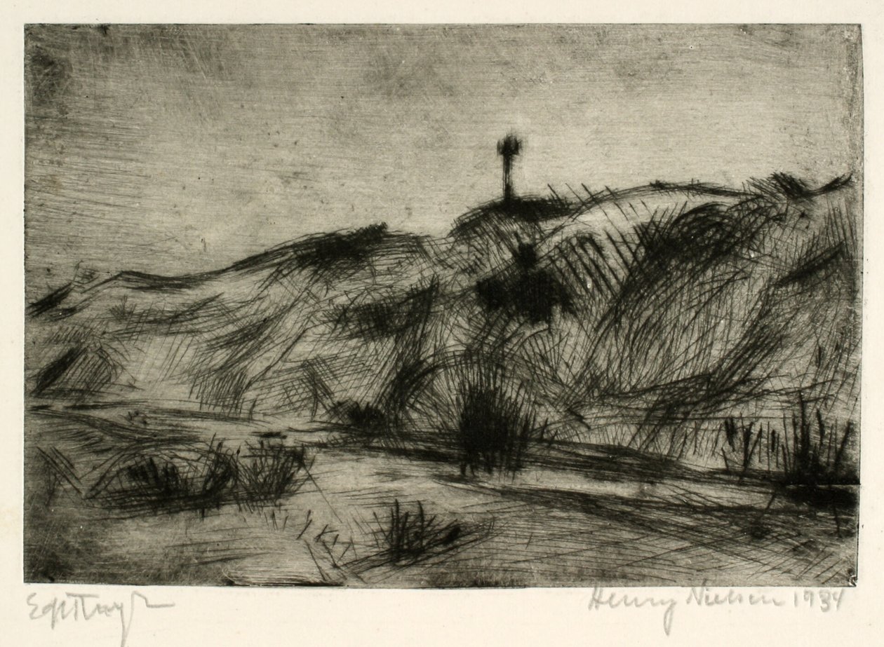 Dune Landscape with Sea Mark by Henry Nielsen