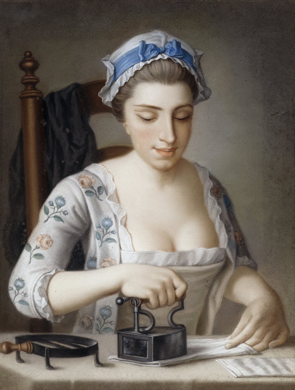 A Maid Ironing by Henry Robert Morland