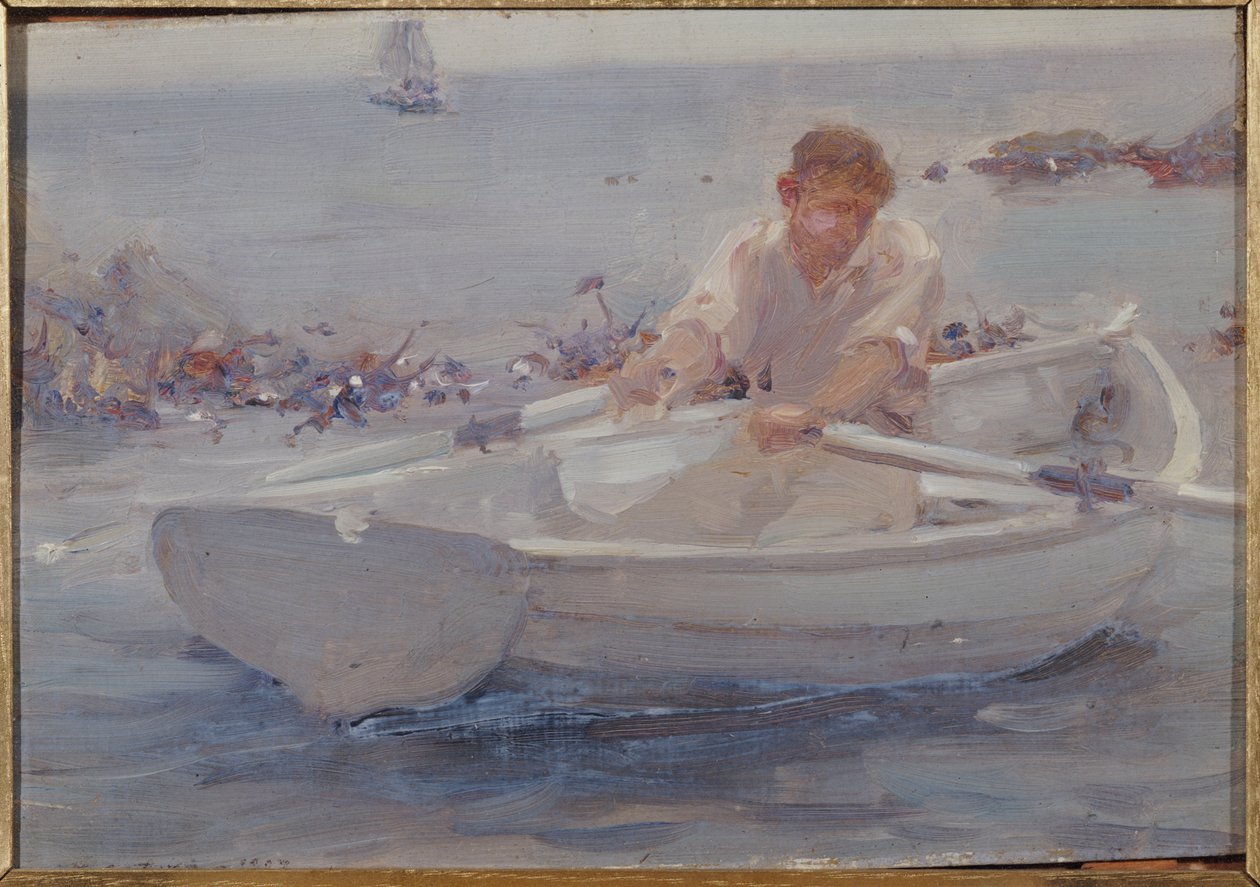 Man in a Rowing Boat by Henry Scott Tuke