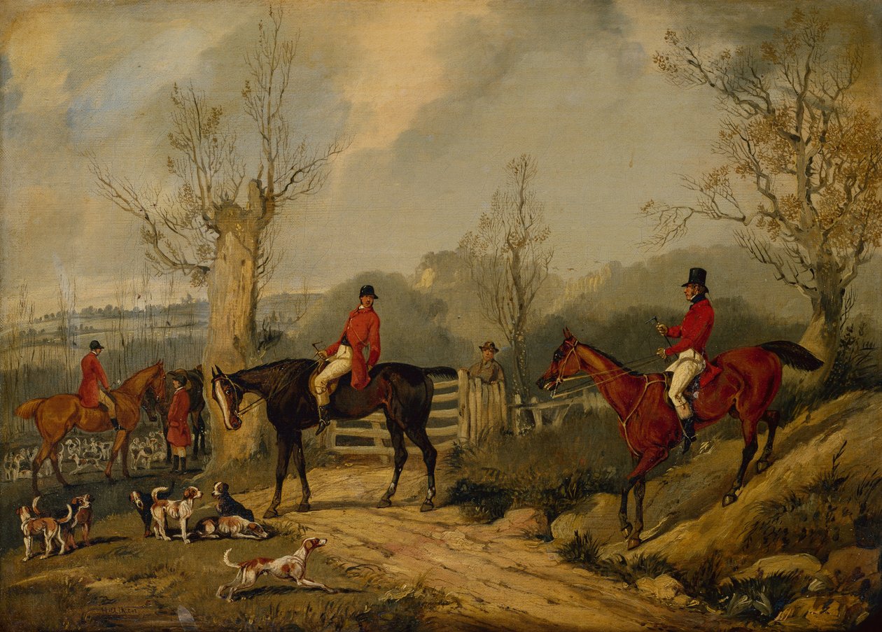 The Meet Over the Gate by Henry Sr Alken