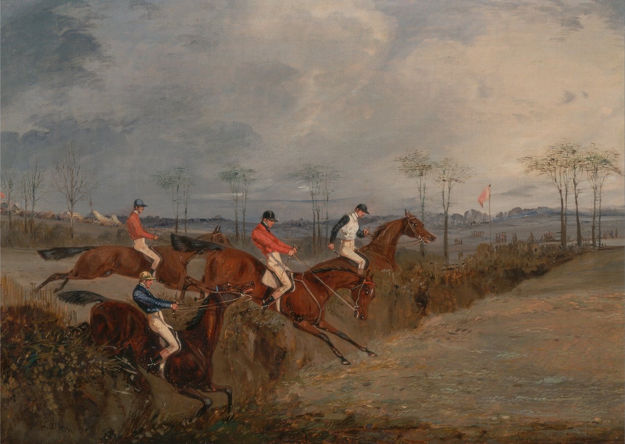 Scenes From a Steeplechase: Another Hedge by Henry Thomas Alken