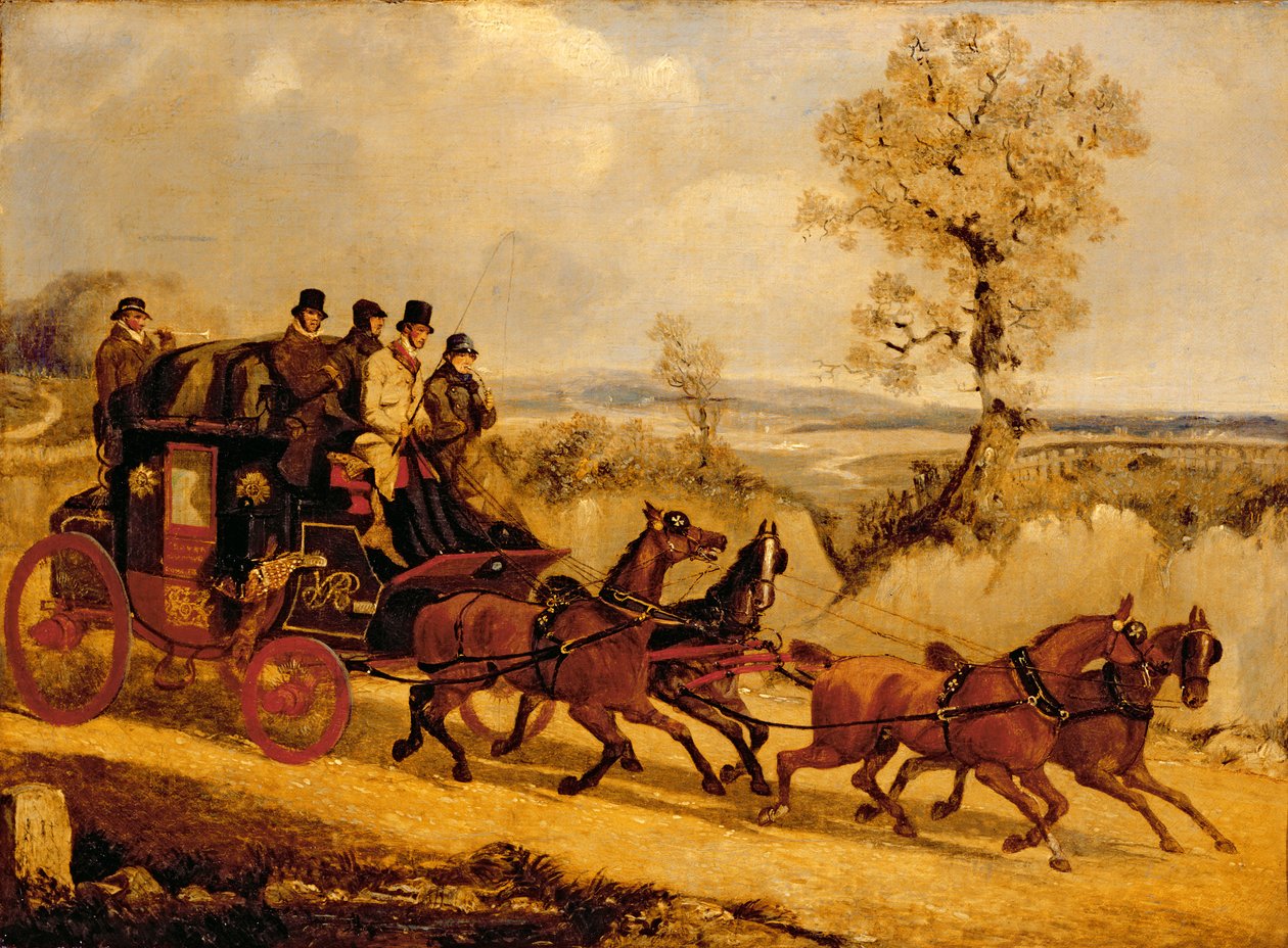 The Dover Coach Going Downhill by Henry Thomas Alken