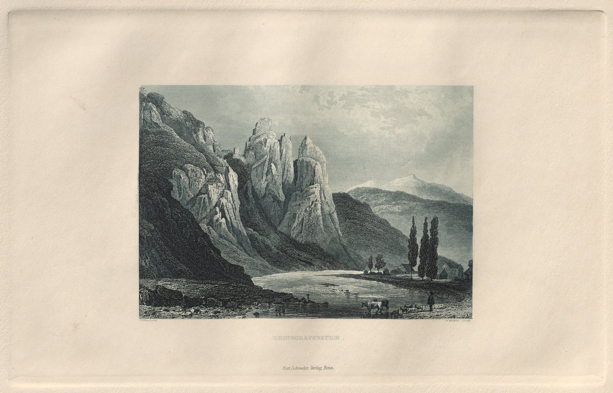 The Picturesque and Romantic Rhine: Rheingrafenstein by Henry Winkles