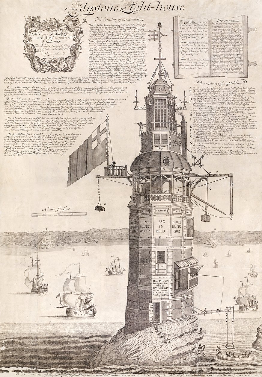 Edystone Light House by Henry Winstanley