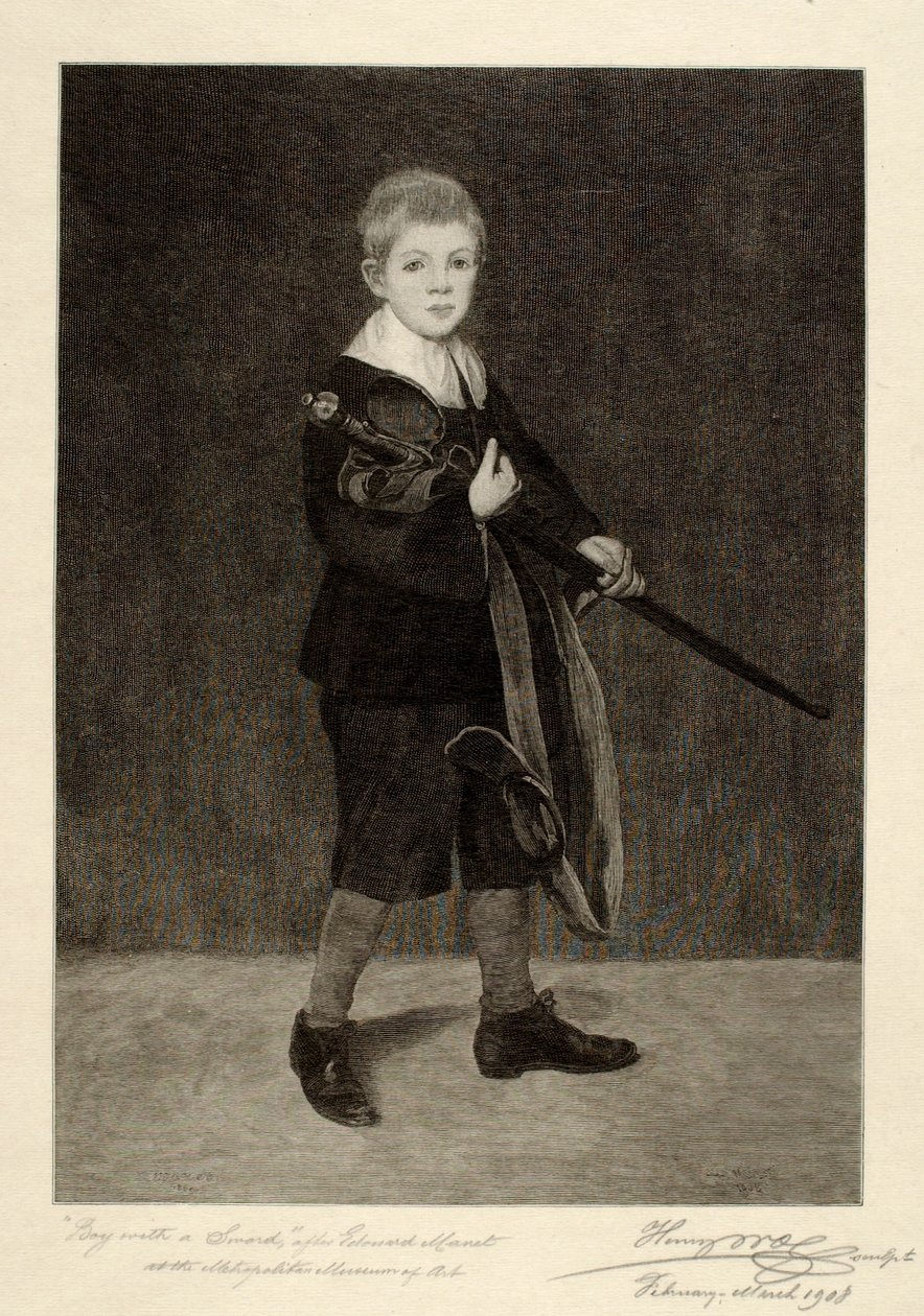 Boy with Sword by Henry Wolf