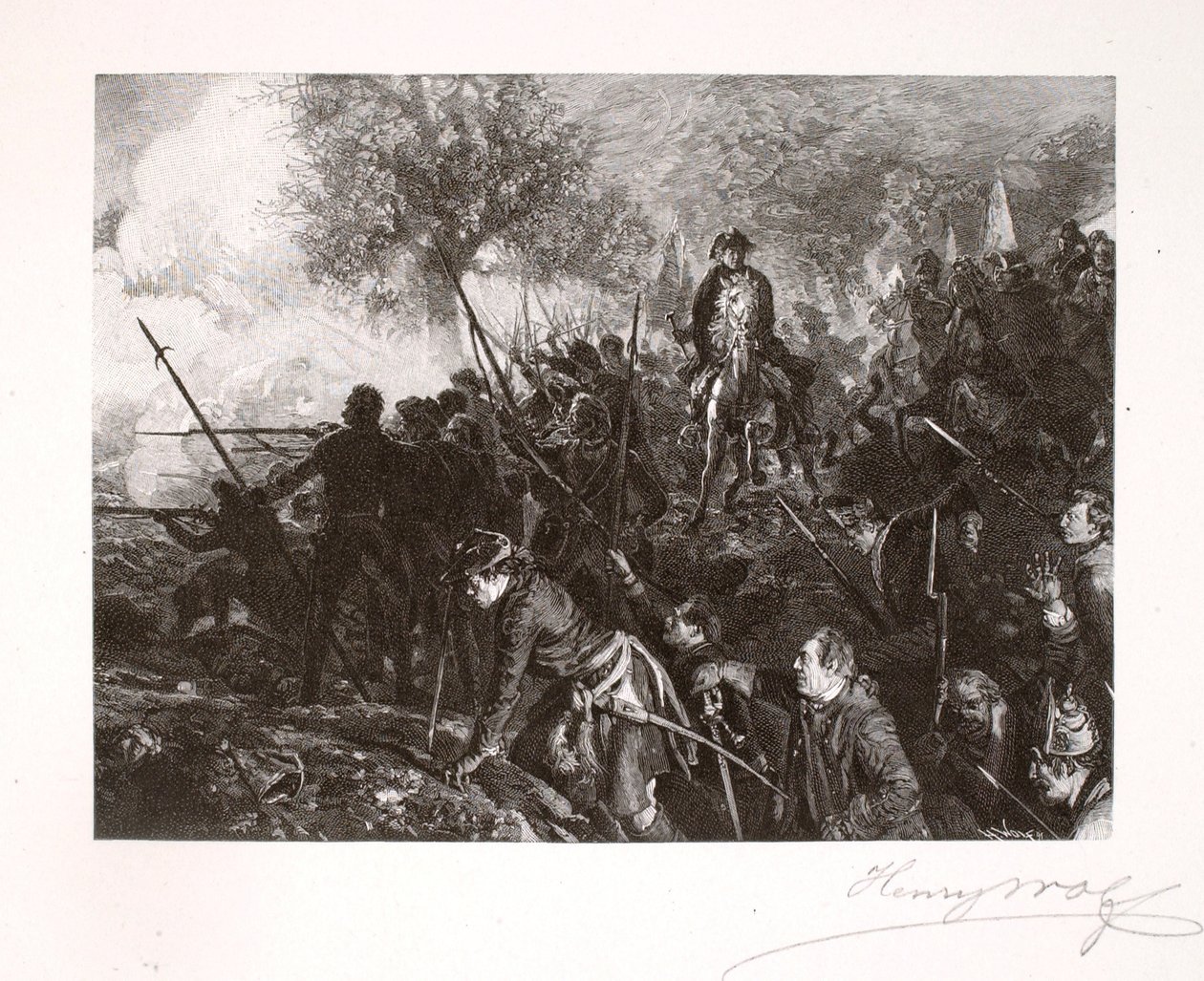 Frederick and His Men at Hochkirch by Henry Wolf