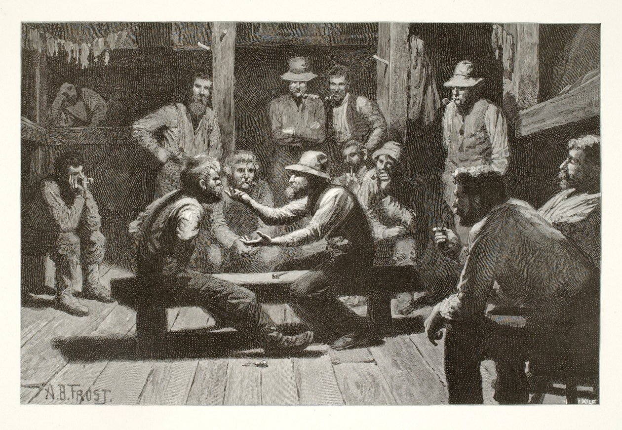 Political Discussion in a Lumber Shanty by Henry Wolf
