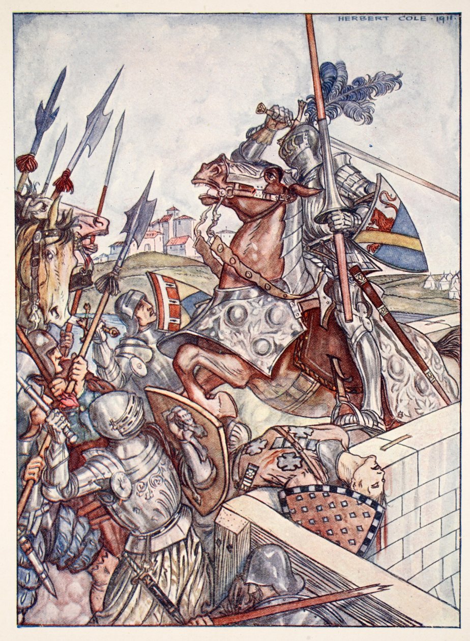 Bayard defends the bridge, illustration from 