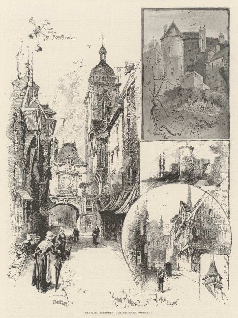 Rambling Sketches, Our Artist in Normandy by Herbert Railton