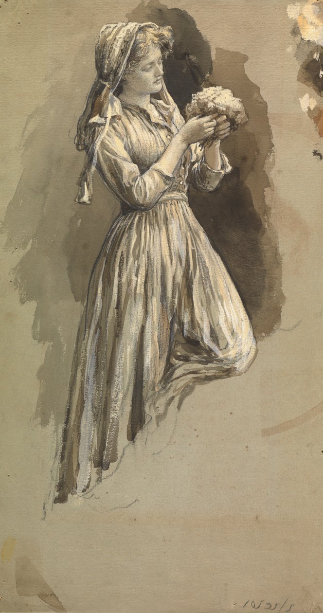 Girl with Posy by Herbert Thomas Dicksee