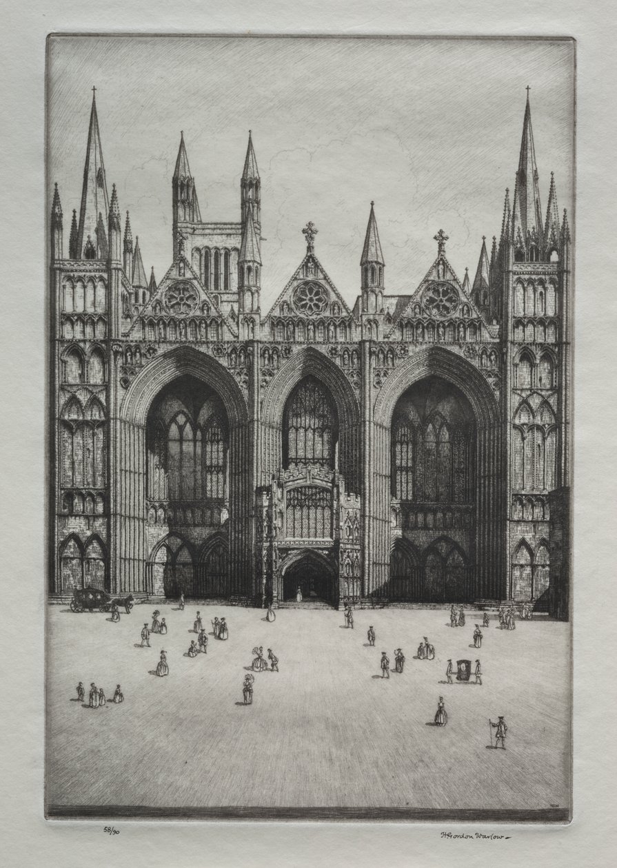 Peterborough Cathedral by Herbert Gordon Warlow