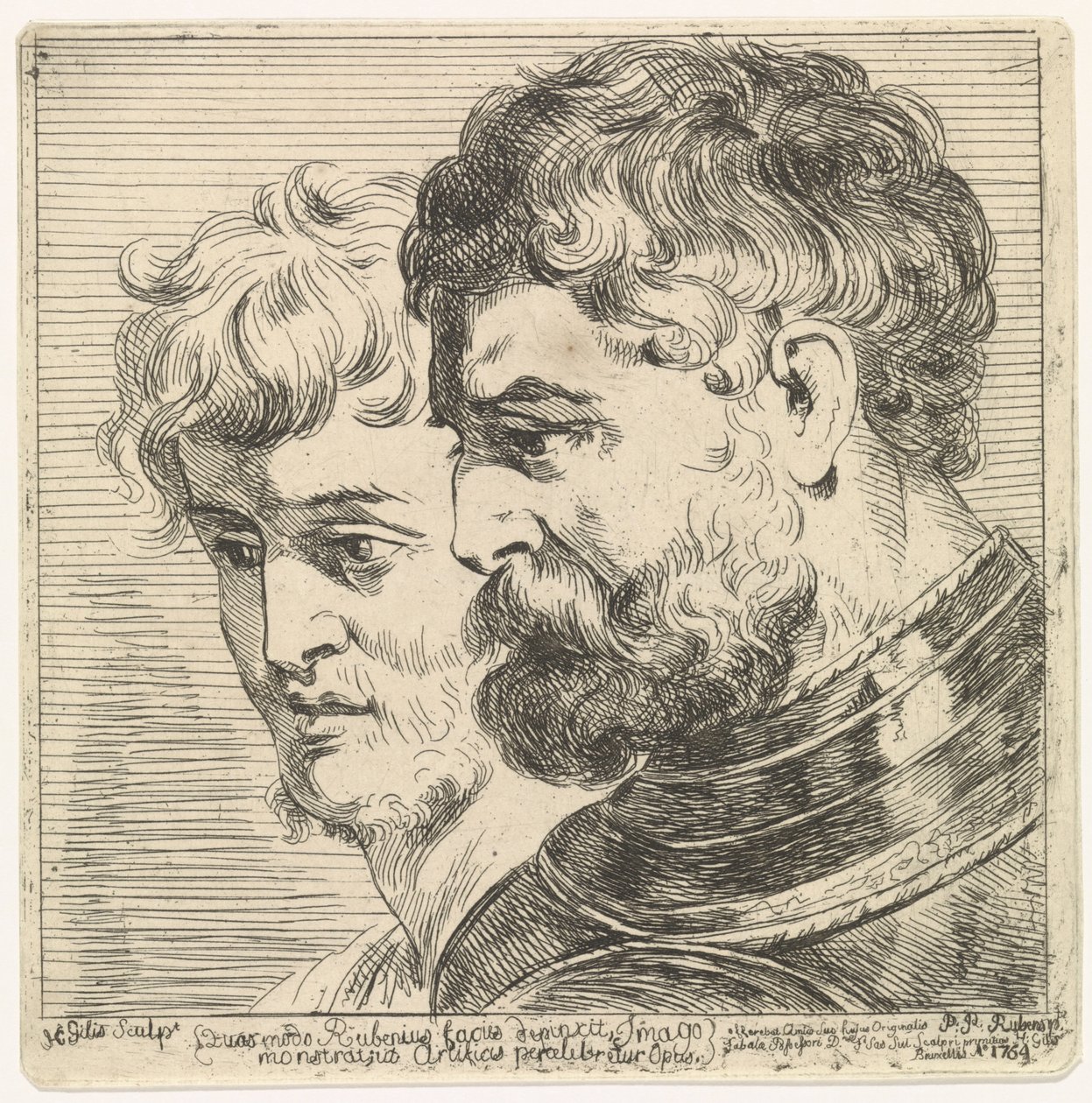 Study of Two Heads by Herman Gillis