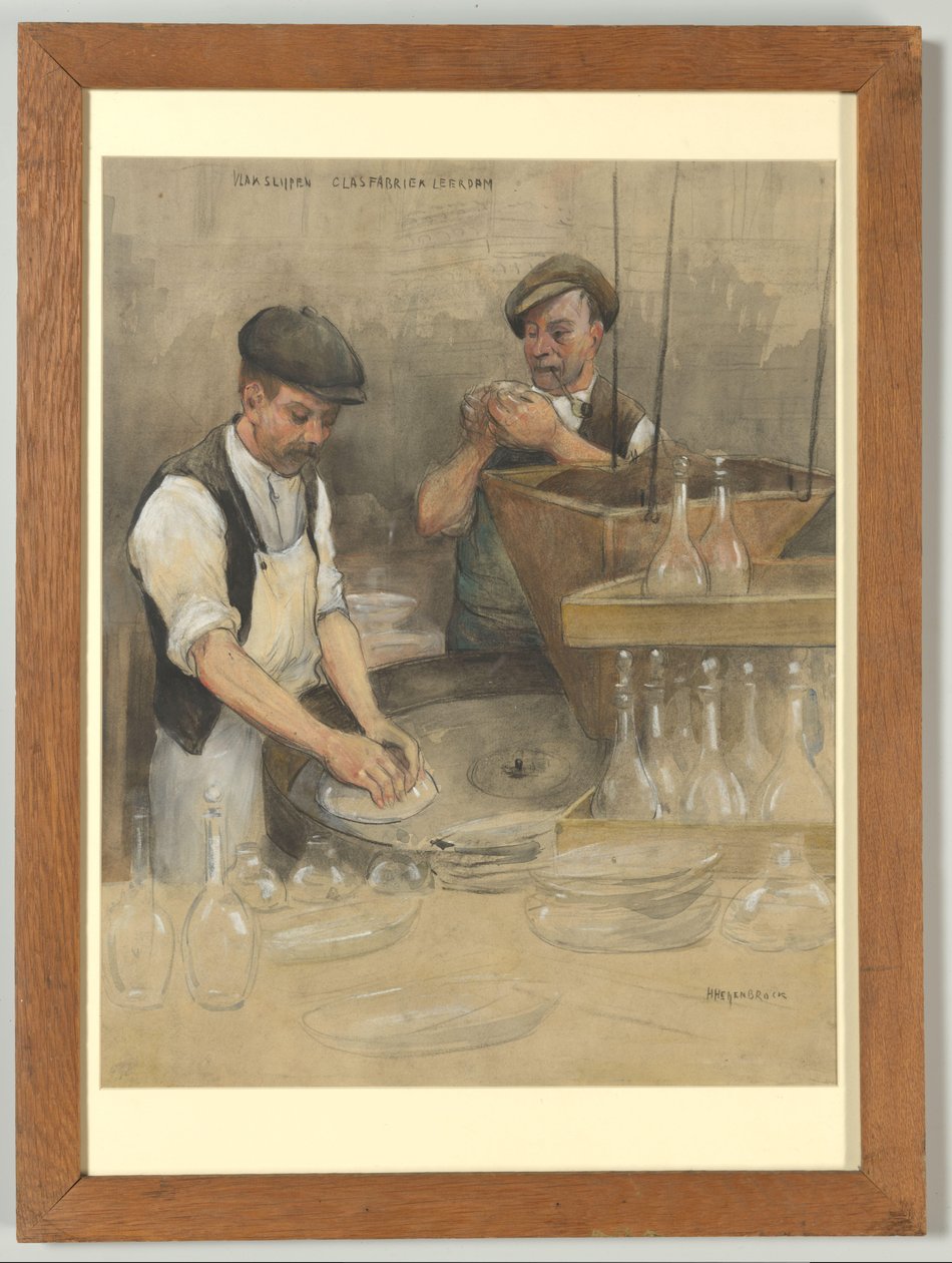 The Glass Factory in Leerdam: Flat Grinding by Herman Heijenbrock
