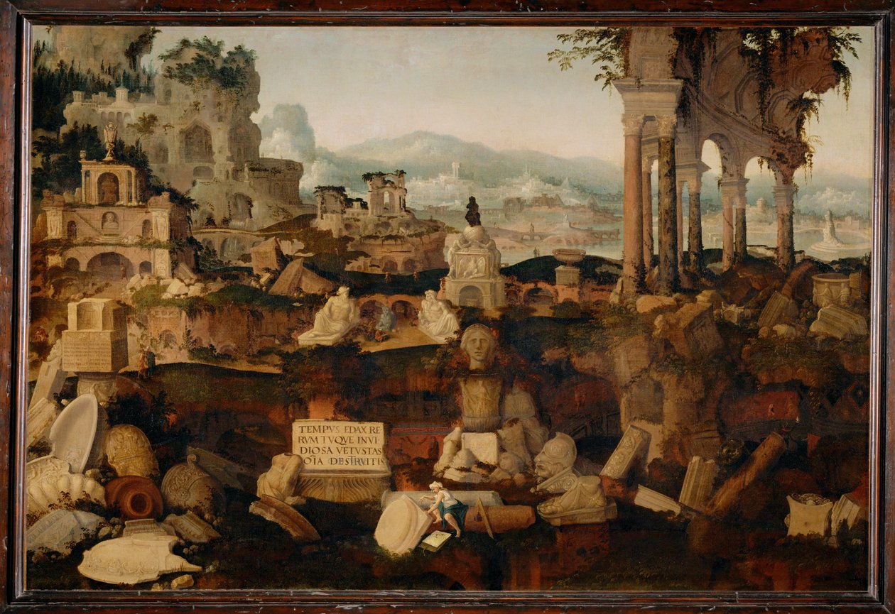 Landscape with Antique Ruins by Herman Posthumus