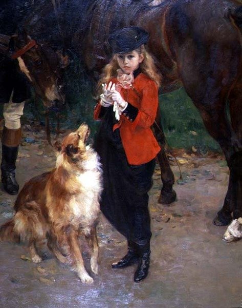 The Young Horsewoman (detail) by Herman Richir