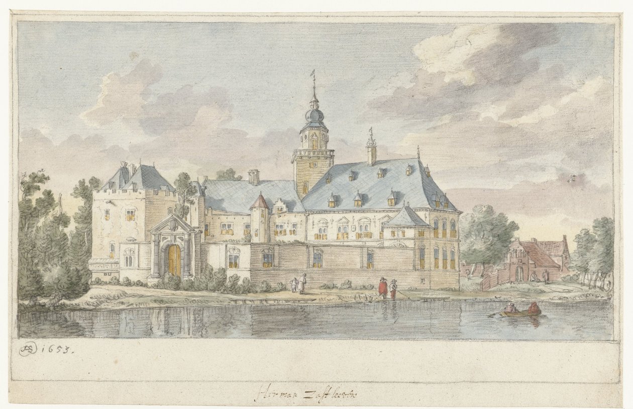 View of Nijenrode Castle by Herman Saftleven