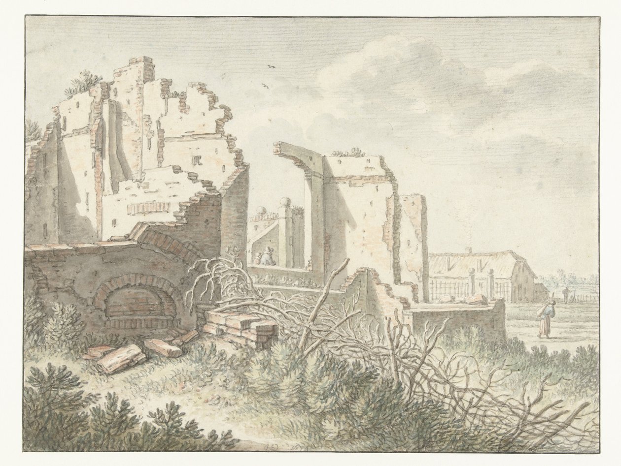 Ruin Outside the Wittevrouwenpoort in Utrecht by Herman Saftleven