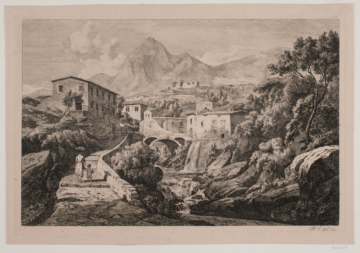 Mill Pond at Amalfi by Hermann Carmiencke