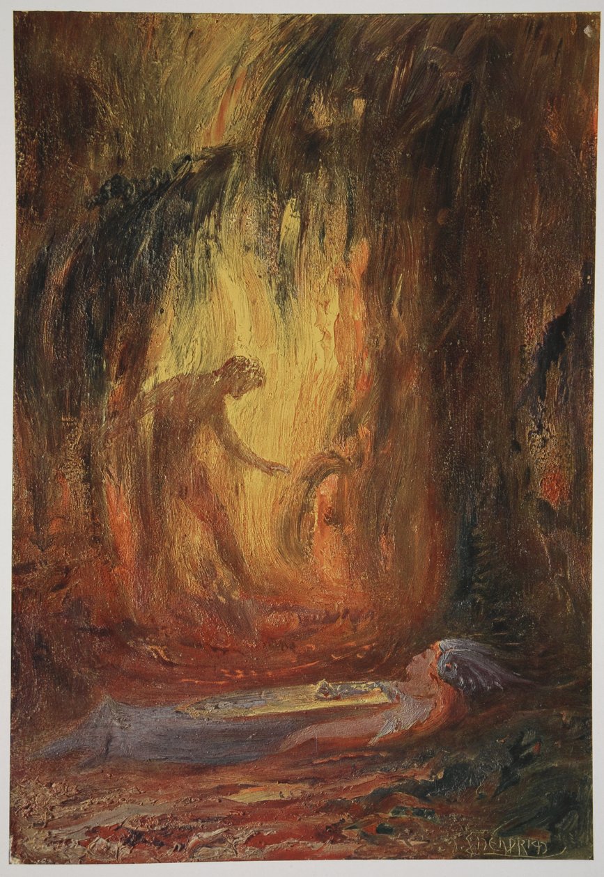 Awakening of Brunnhilde by Hermann Hendrich