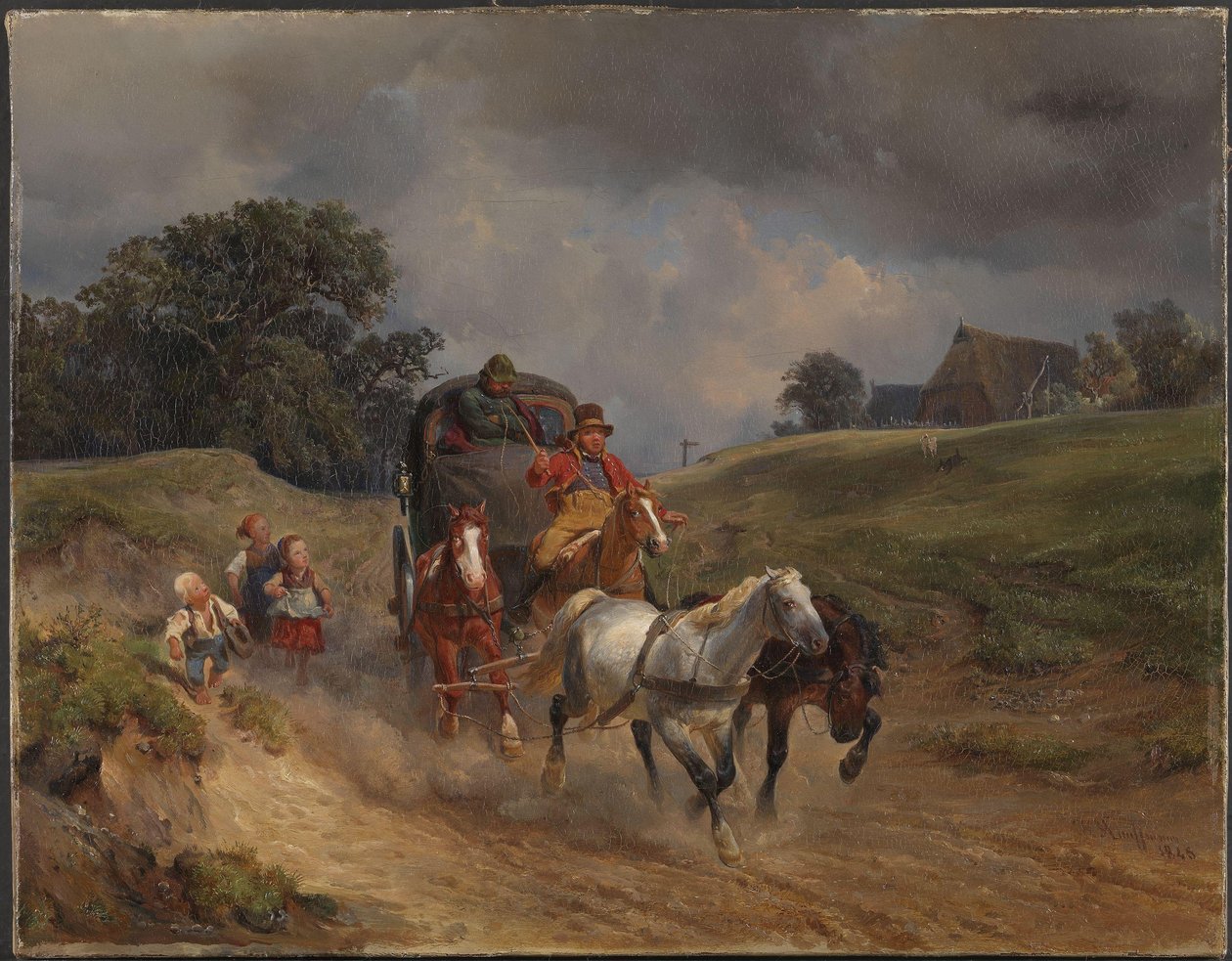 The Mail Coach by Hermann Kauffmann the Elder