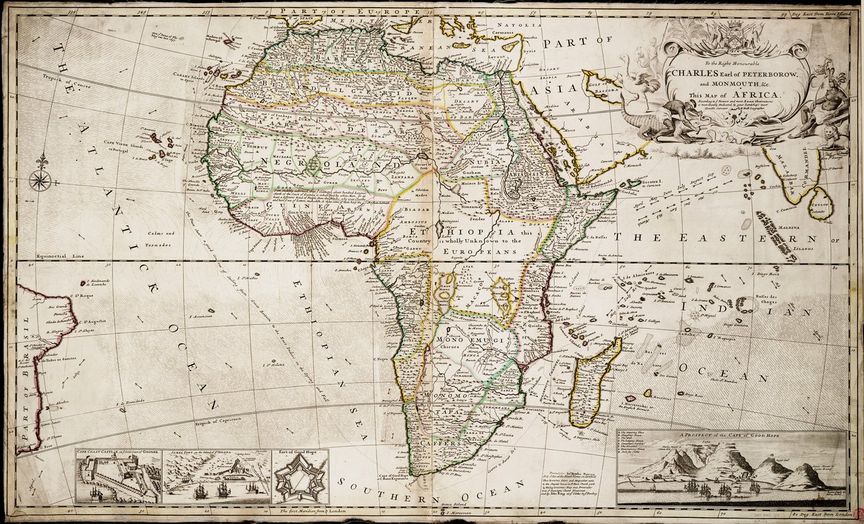 Map of Africa, c.1715 by Hermann Moll
