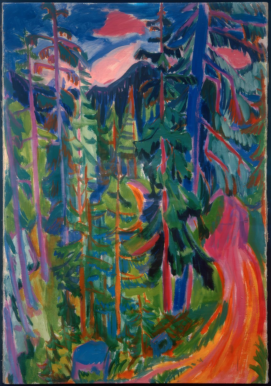 Forest Landscape near Davos by Hermann Scherer