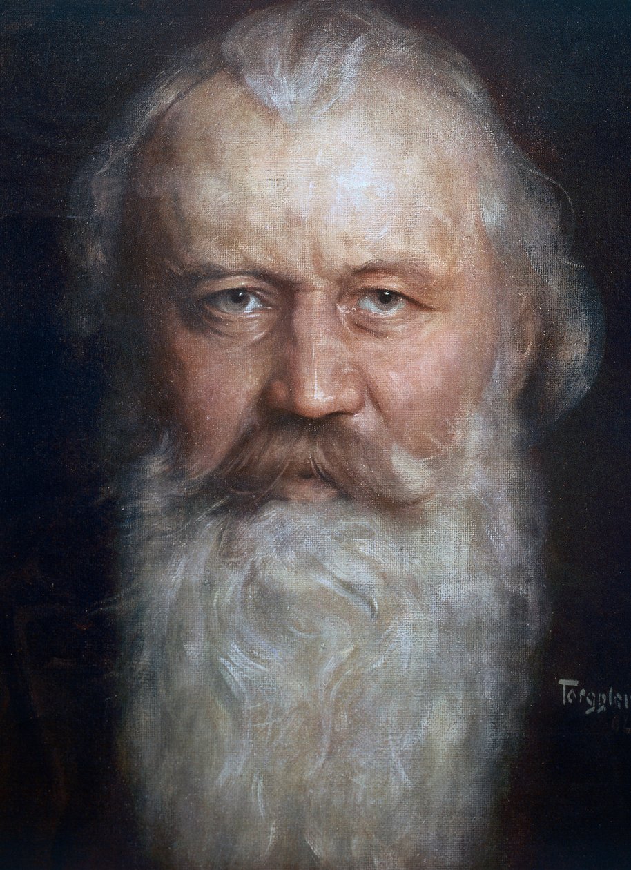 Portrait of Johannes Brahms by Hermann Torggler