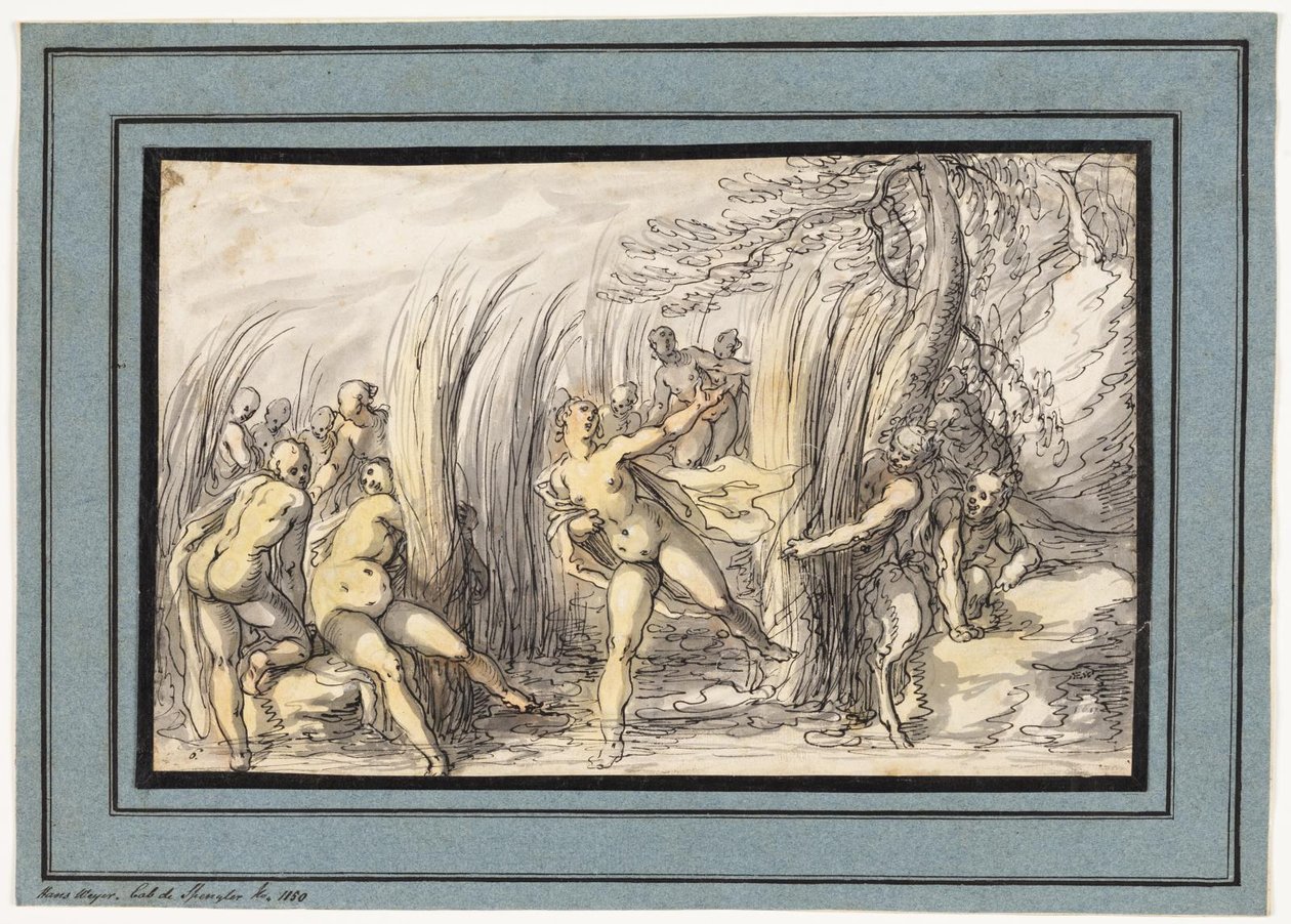 Nymphs Chased by Satyrs by Hermann Weyer