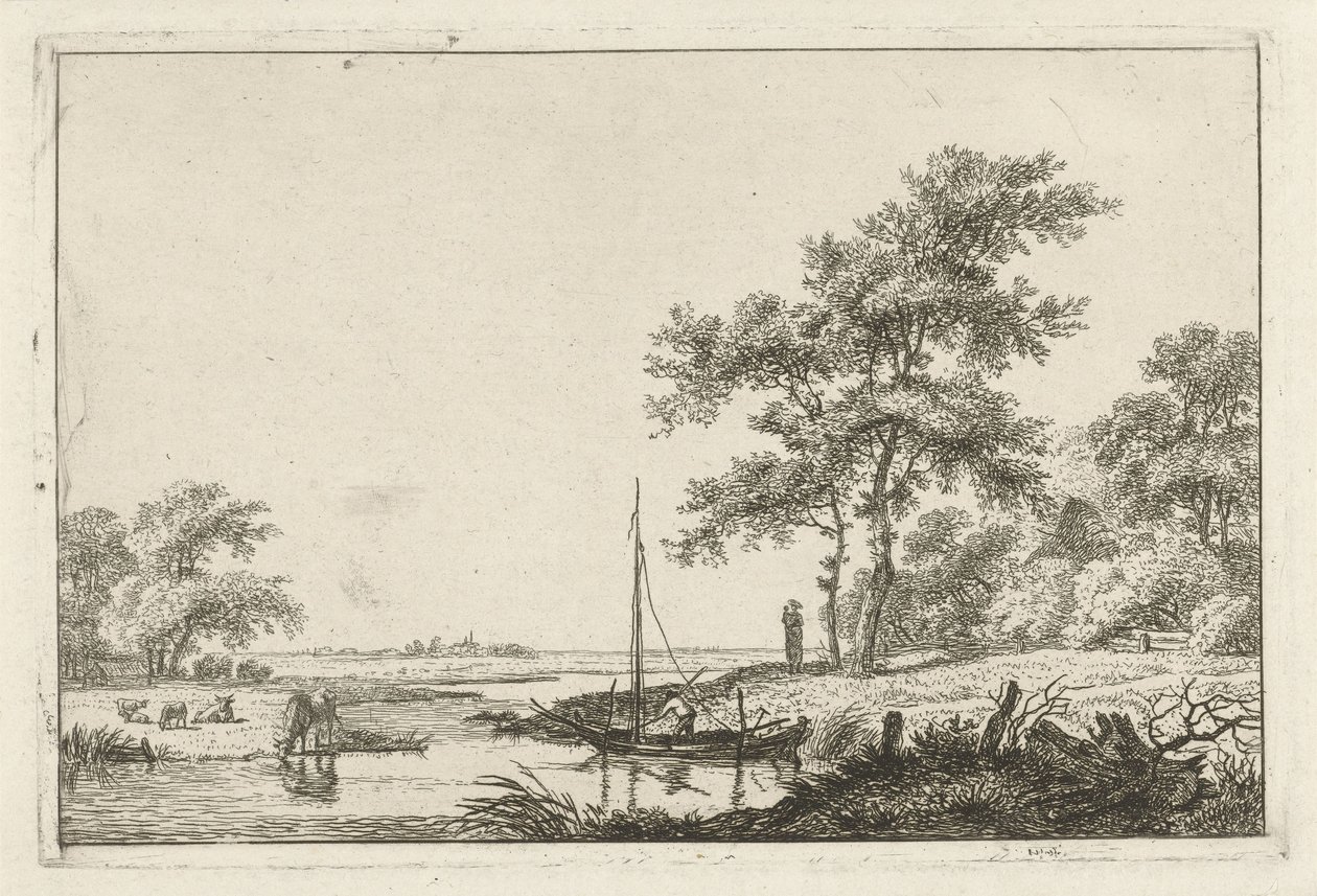 Landscape with a Small Boat by Hermanus Fock