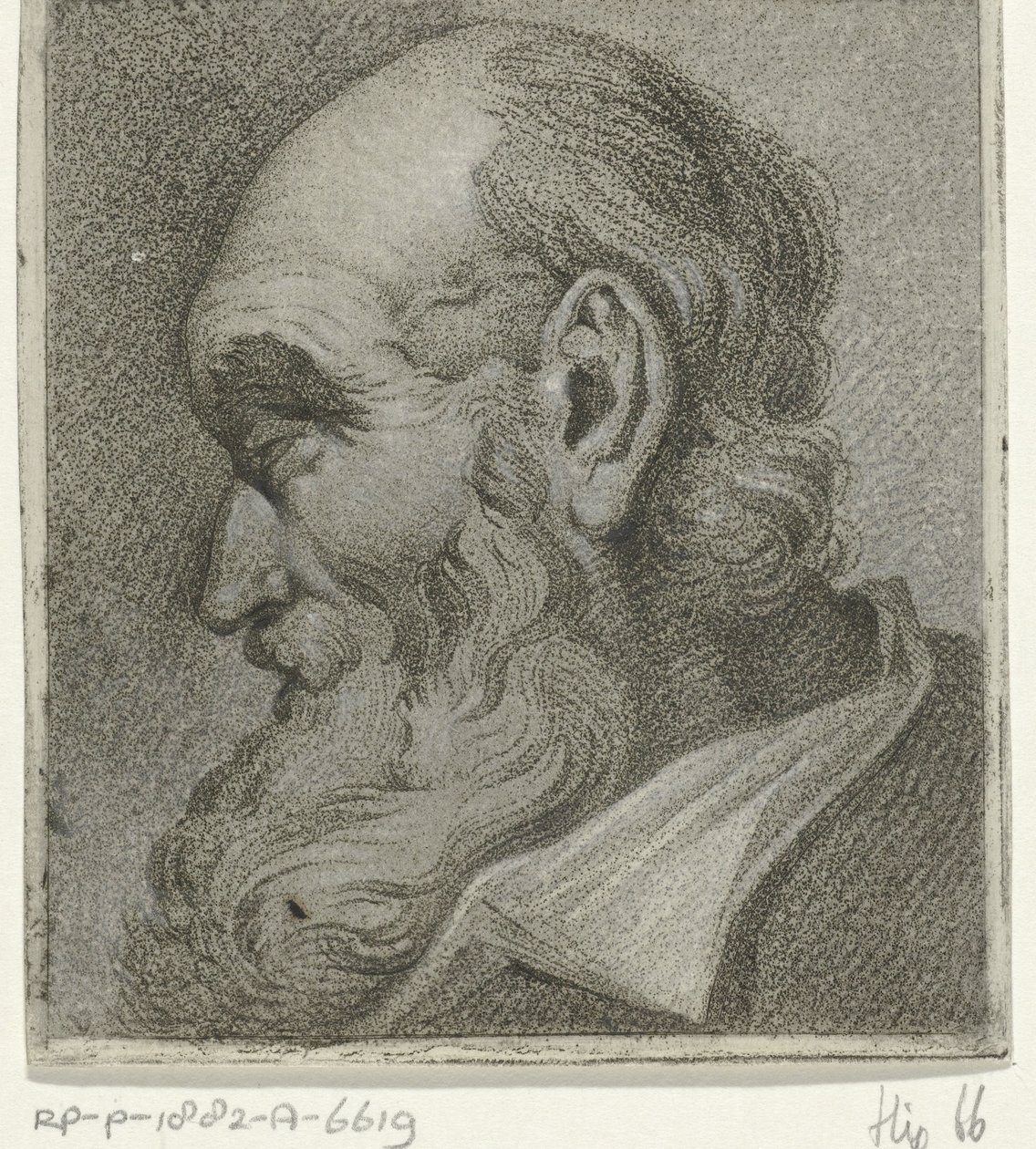 Portrait of an Old Man, in Profile by Hermanus Fock