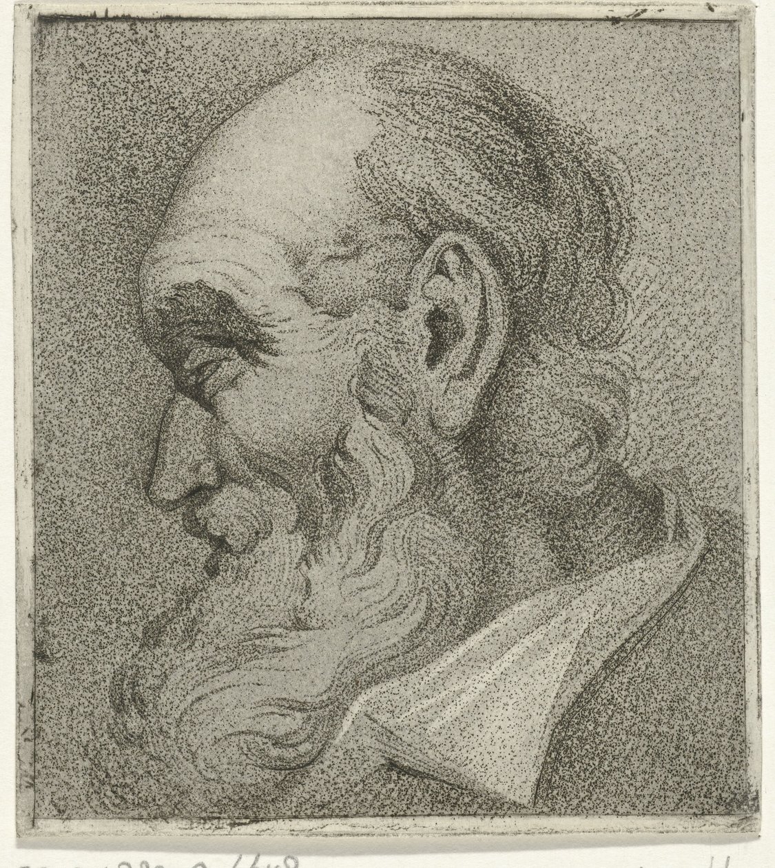 Portrait of an Old Man, in Profile by Hermanus Fock