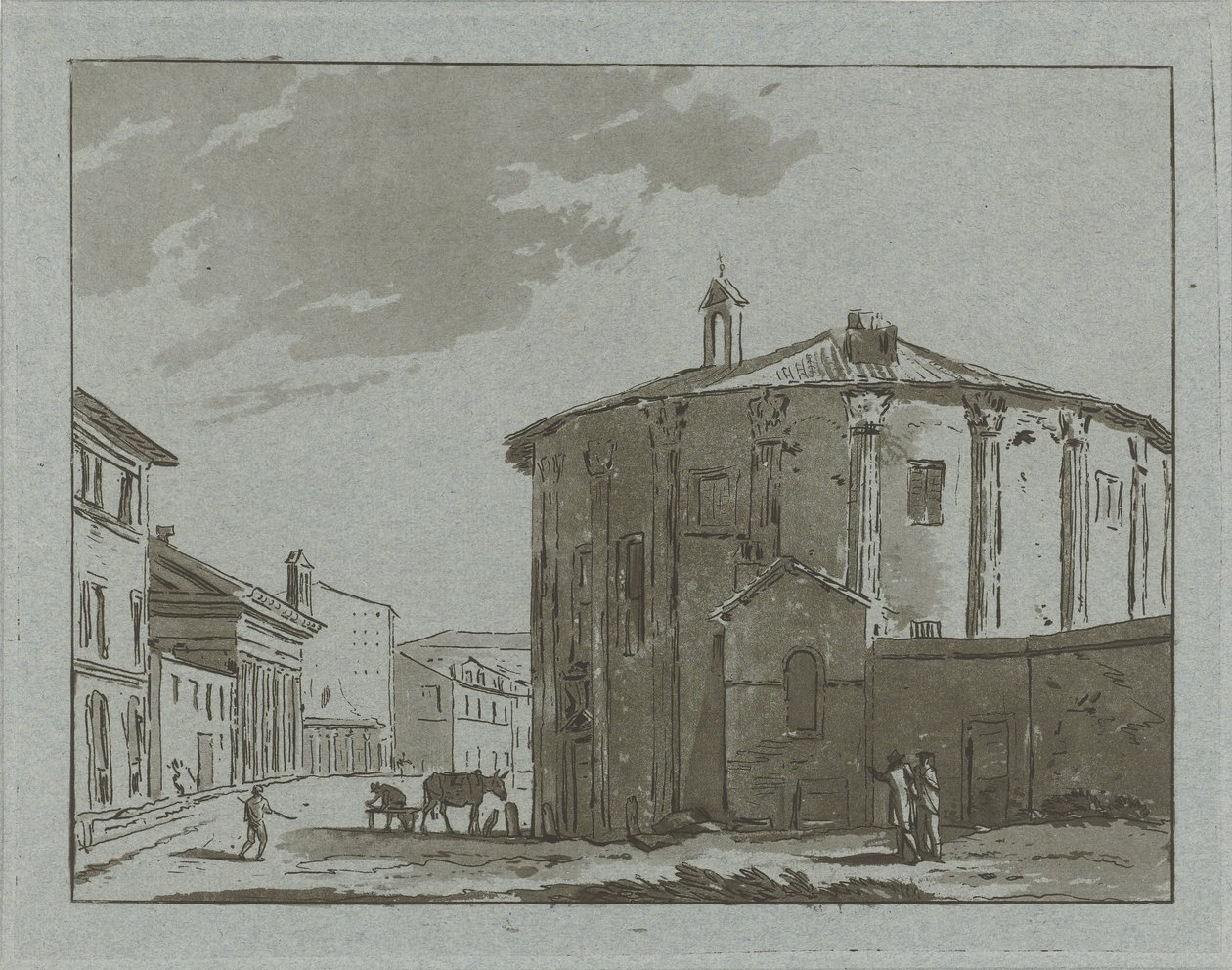Temple in Rome by Hermanus Fock