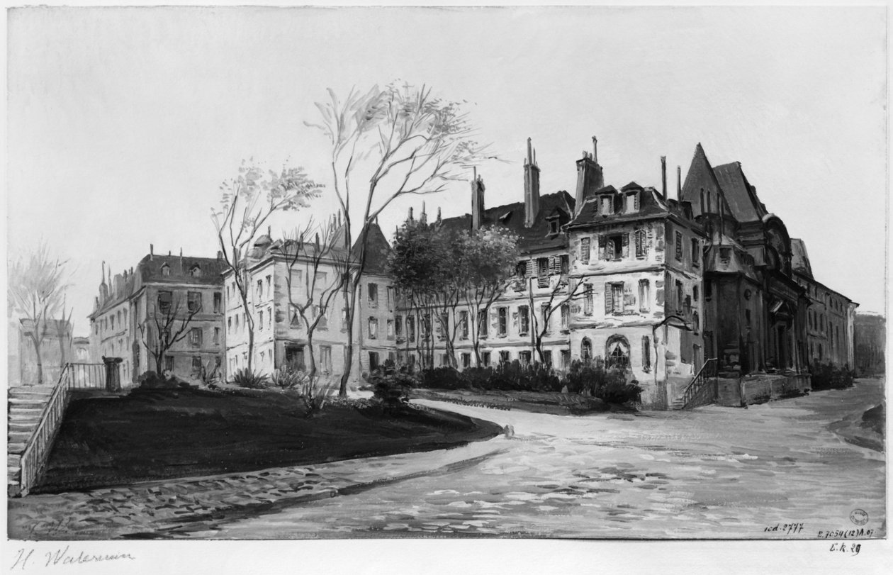 View of the Maternite Port-Royal, the gardens by Herminie Waterneau