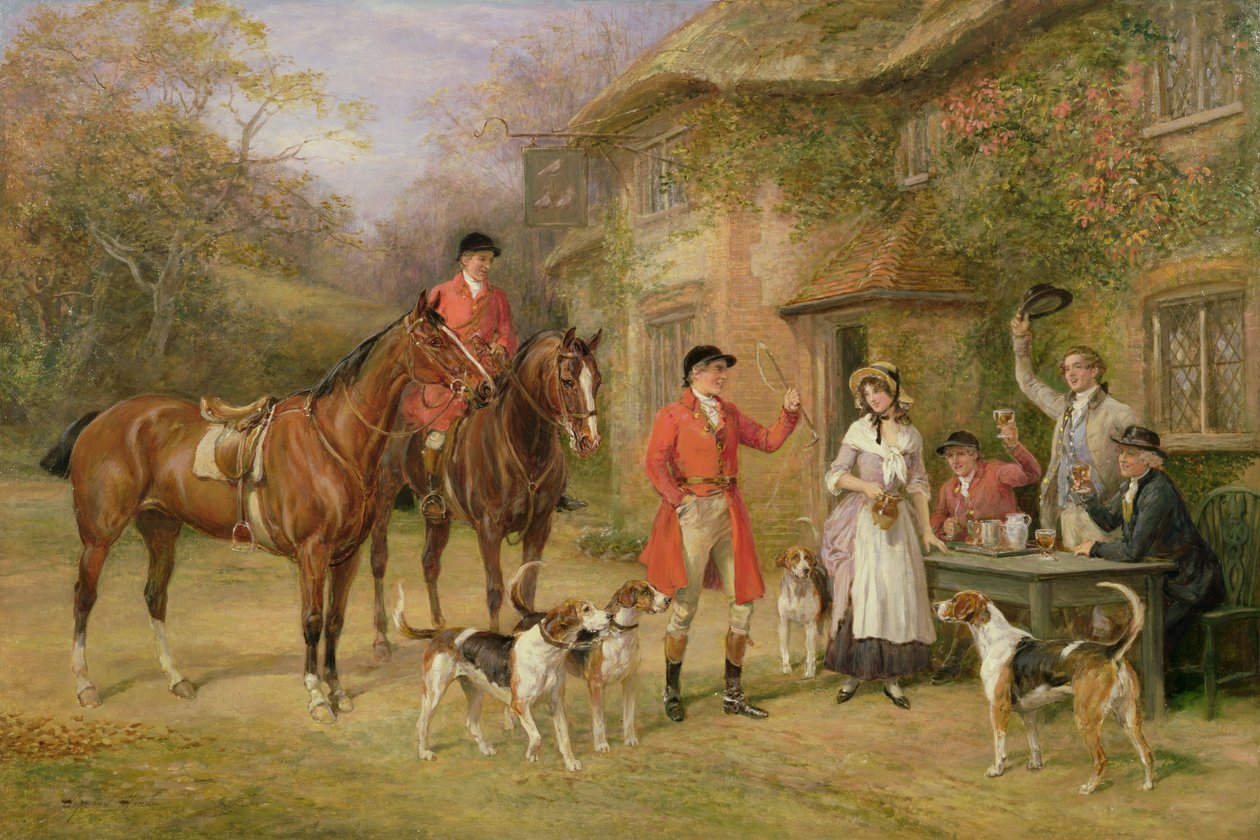 A Meeting at the Three Pigeons by Heywood Hardy