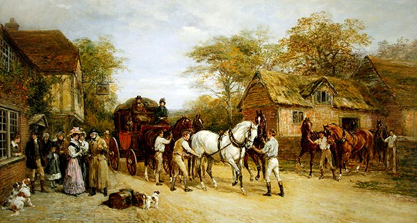 Waiting at the Inn by Heywood Hardy