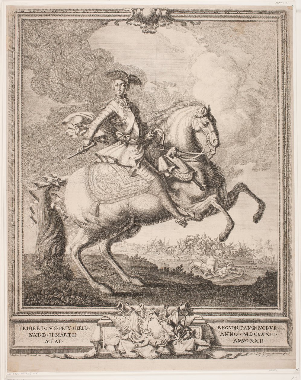 Frederik V as Crown Prince on Horseback by Hieronimo Miani