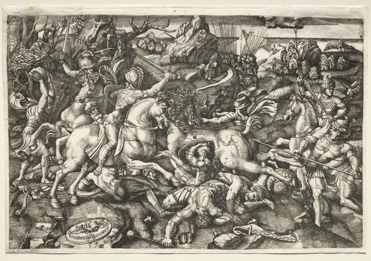 Combat Between Horsemen by Hieronymous Hopfer