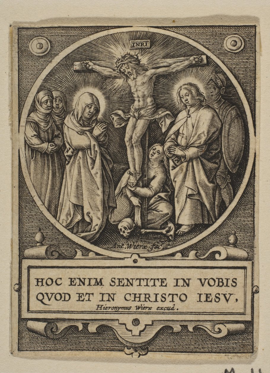 The Crucifixion (detail) by Hieronymous Wierix