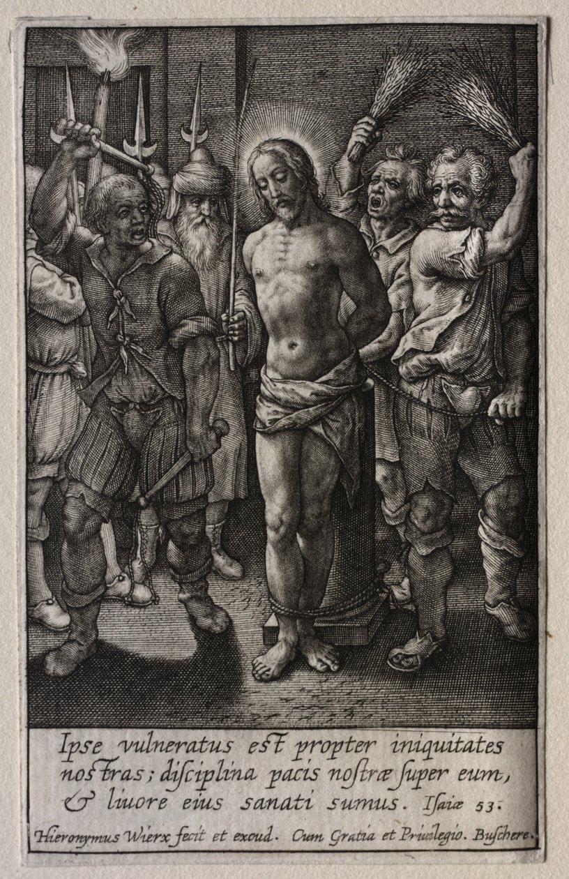 The Passion: The Flagellation by Hieronymus Wierix