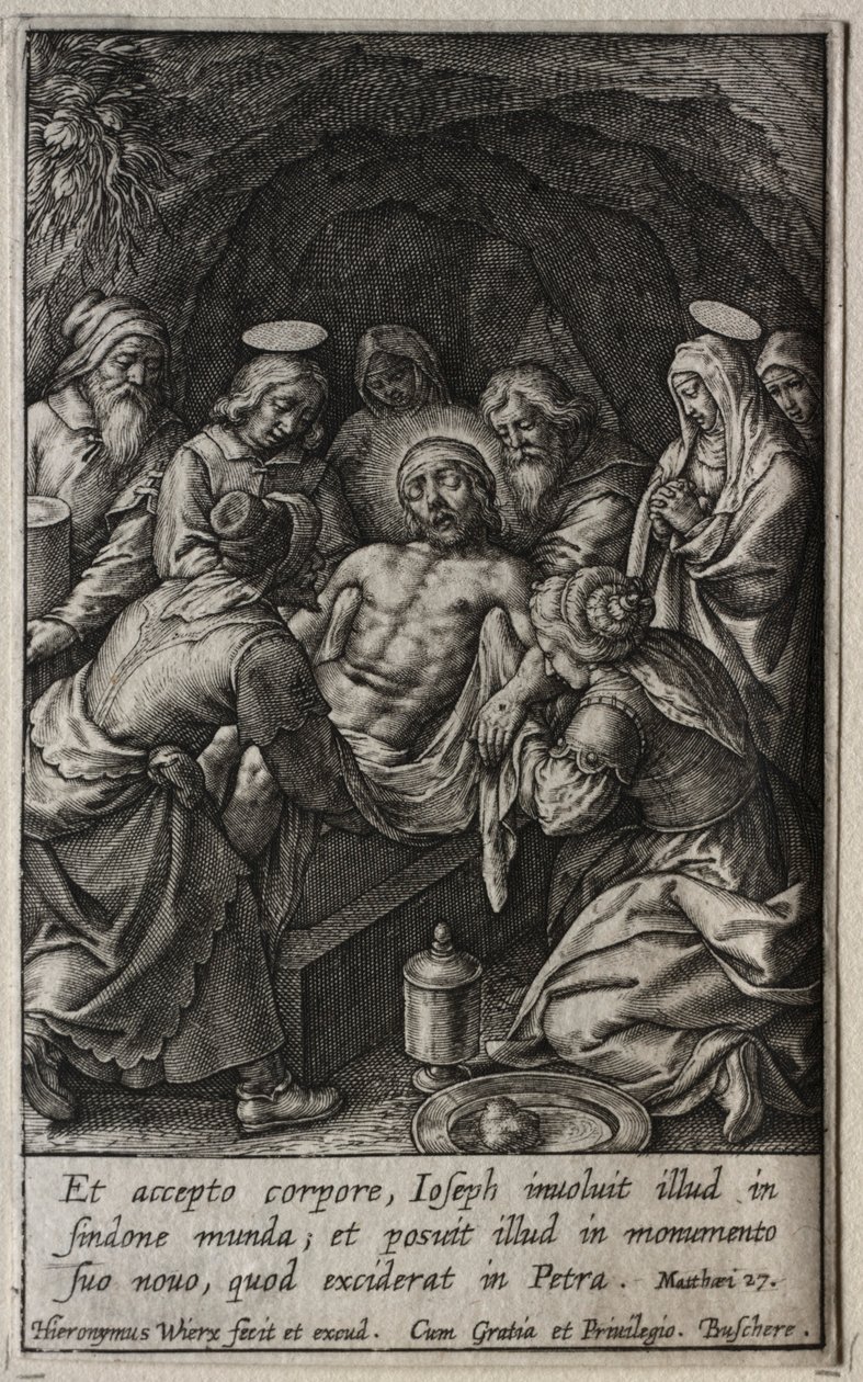The Passion: The Entombment by Hieronymus or Jerome Wierix