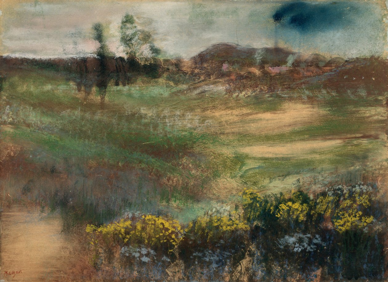 Landscape with Smokestacks by Hilaire Germain Edgar Degas