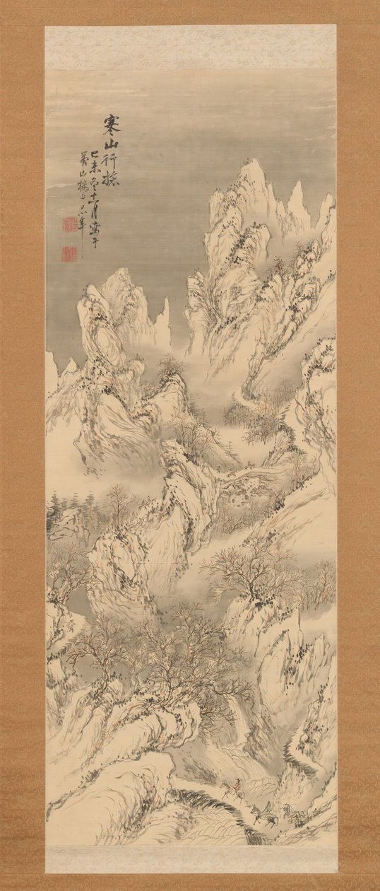 Travellers in Cold Mountains, 1859 by Hine Taizan