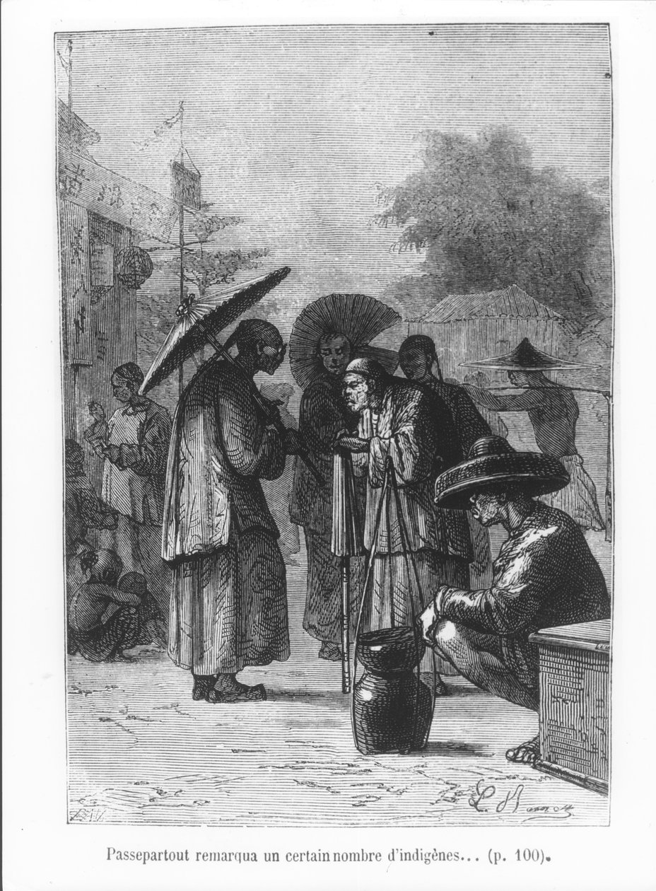 Passepartout Notices a Number of Natives, Illustration from 