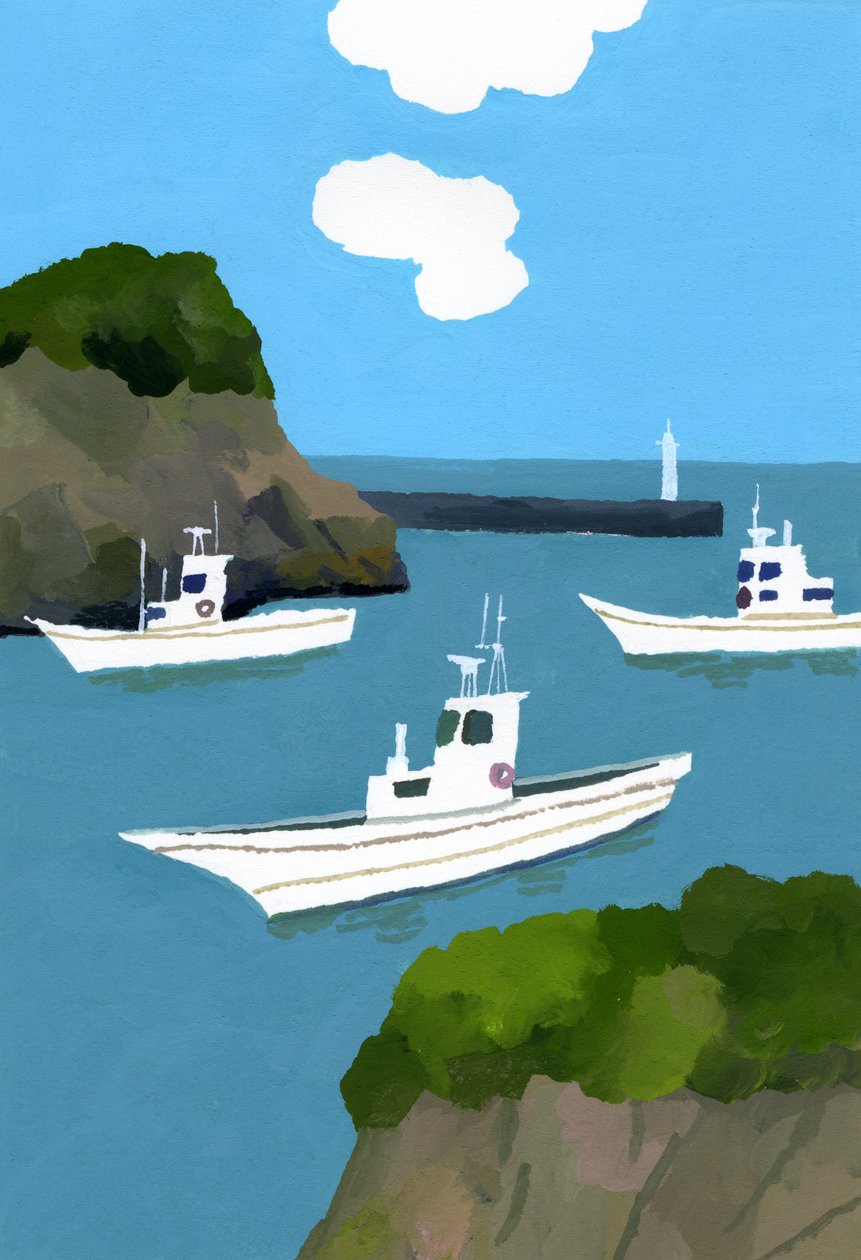 Three Fishing Boats by Hiroyuki Izutsu