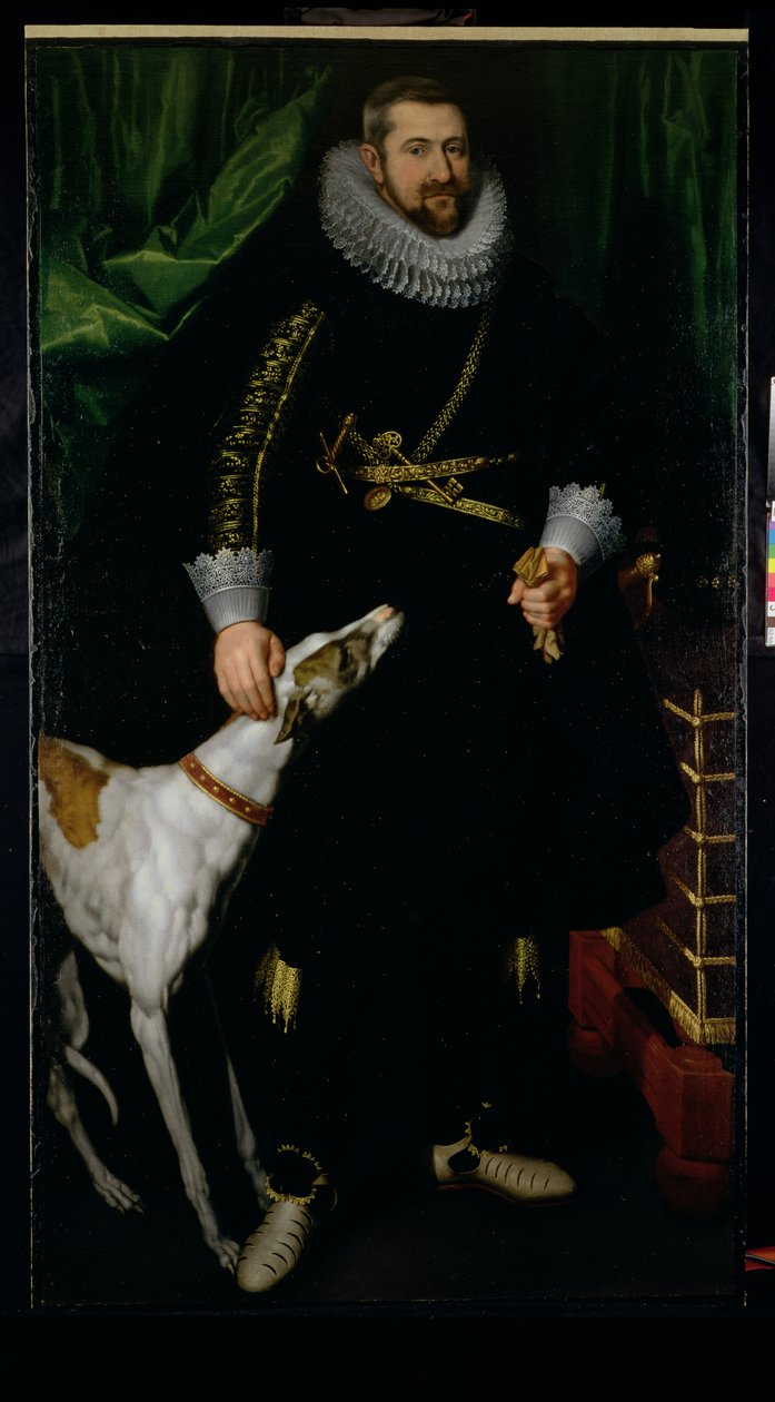Portrait of a Gentleman Said to Be from the Coudenhouve Family of Flanders, c.1610-20 by Hispano Flemish School